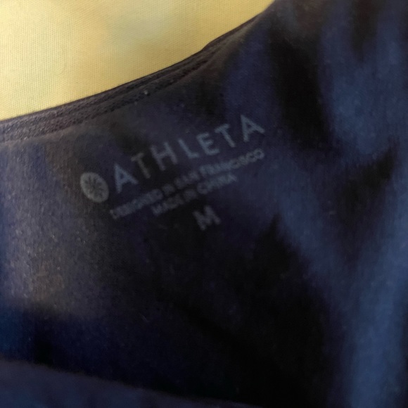 Athleta-navy, lace-up swim top - Picture 3 of 3